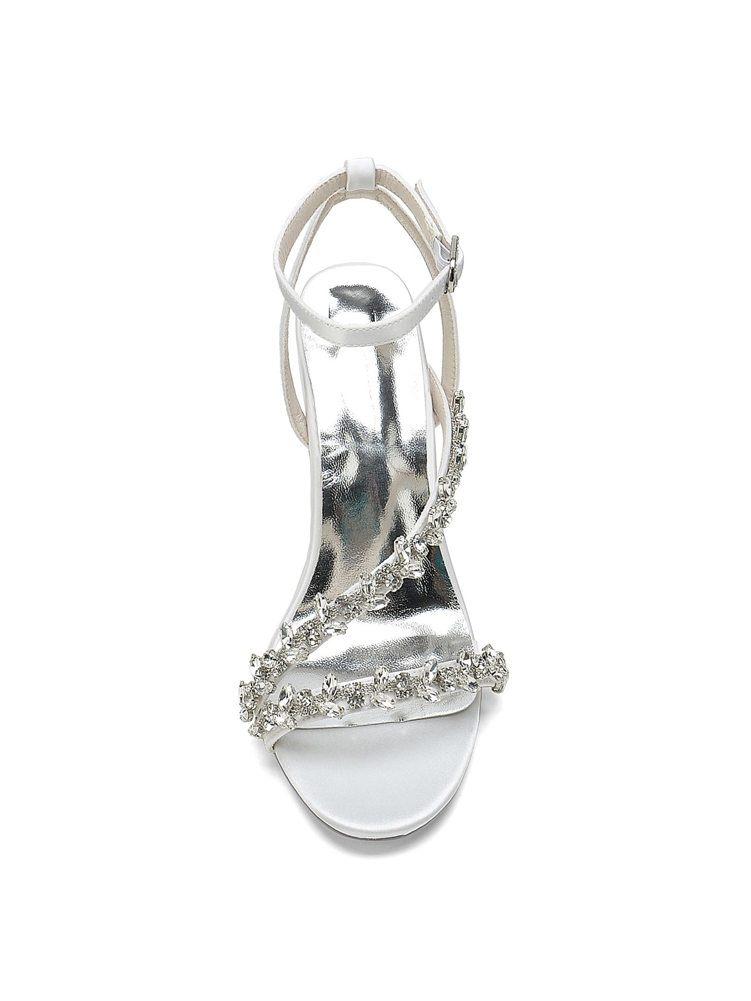 Bridal High Heel Open Toe Shoes with Rhinestones for Women