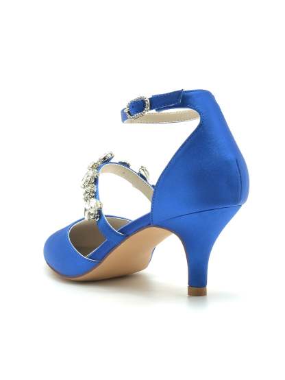 Bridesmaid Shoes for Women with Rhinestones Flat Heel and Pointed Toe