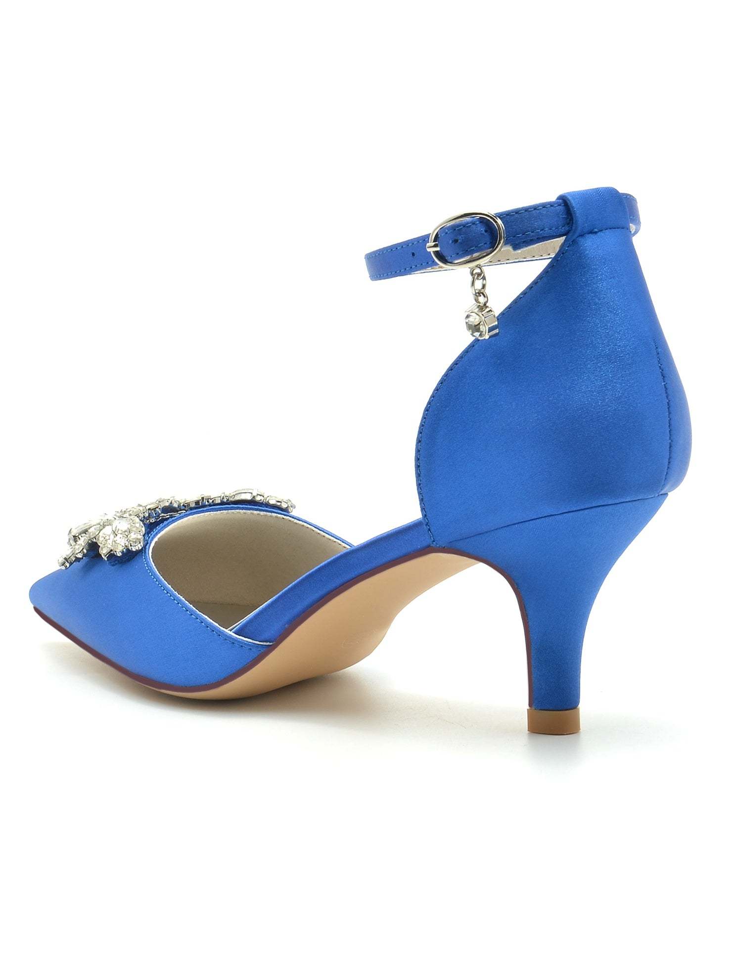 Bridal High Heel Shoes for Women with Rhinestones and Pointed Toe