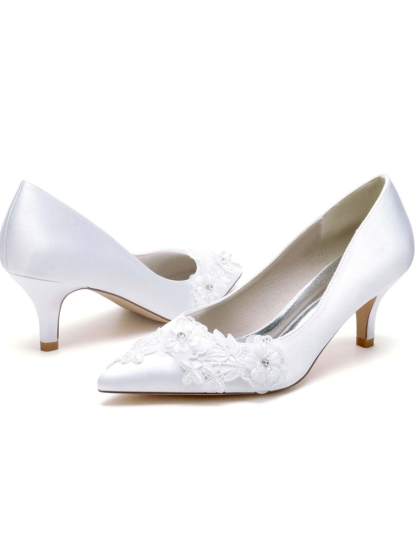 Bridesmaid Shoes for Women with Lace and Stiletto Heel