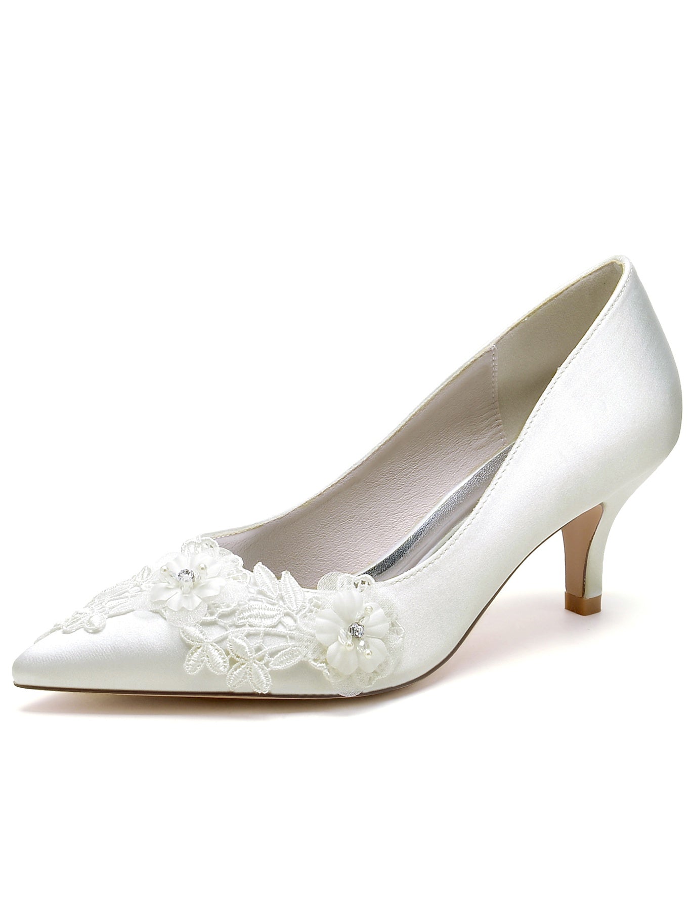 Bridesmaid Shoes for Women with Lace and Stiletto Heel