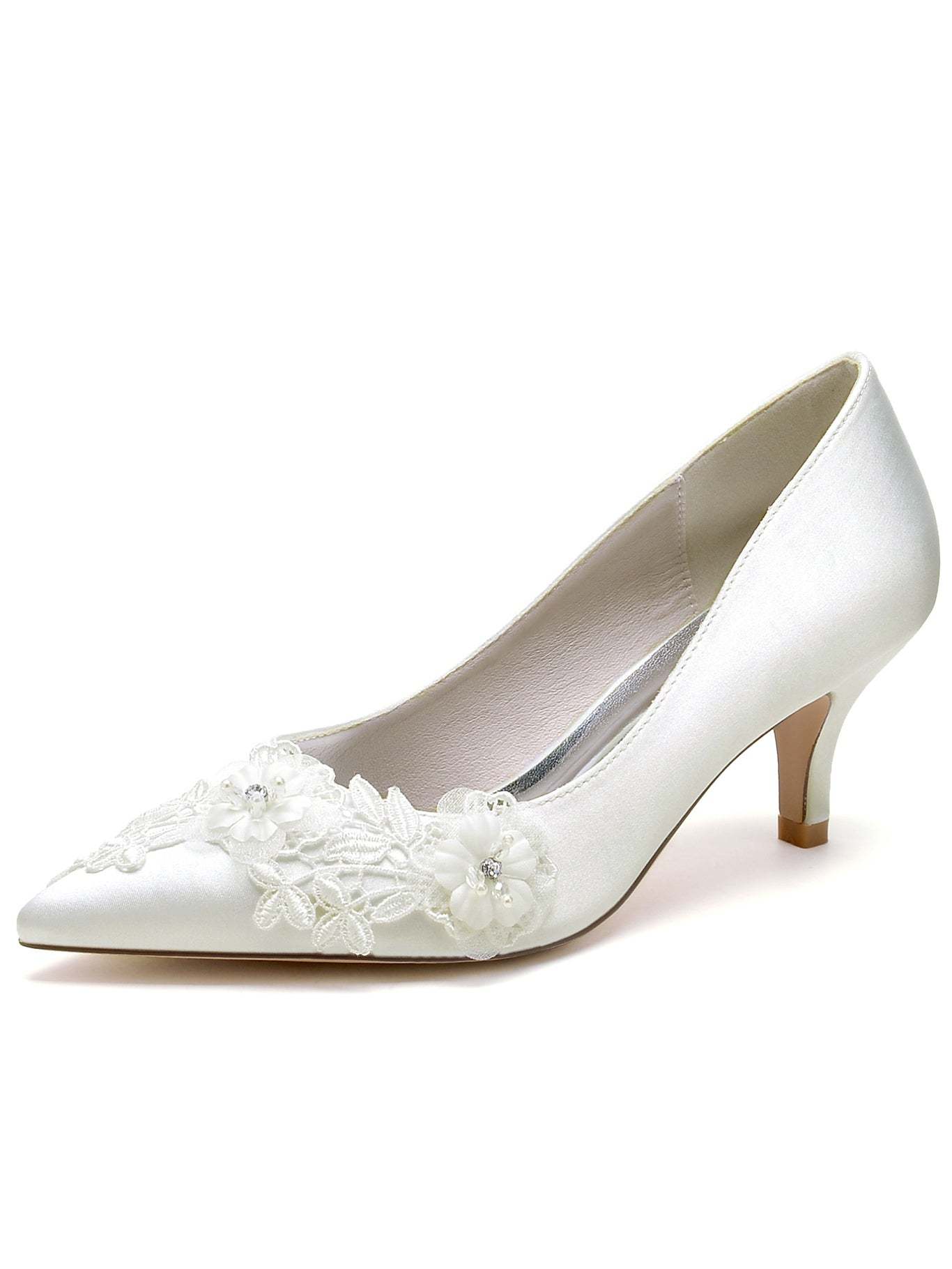 Bridesmaid Shoes for Women with Lace and Stiletto Heel