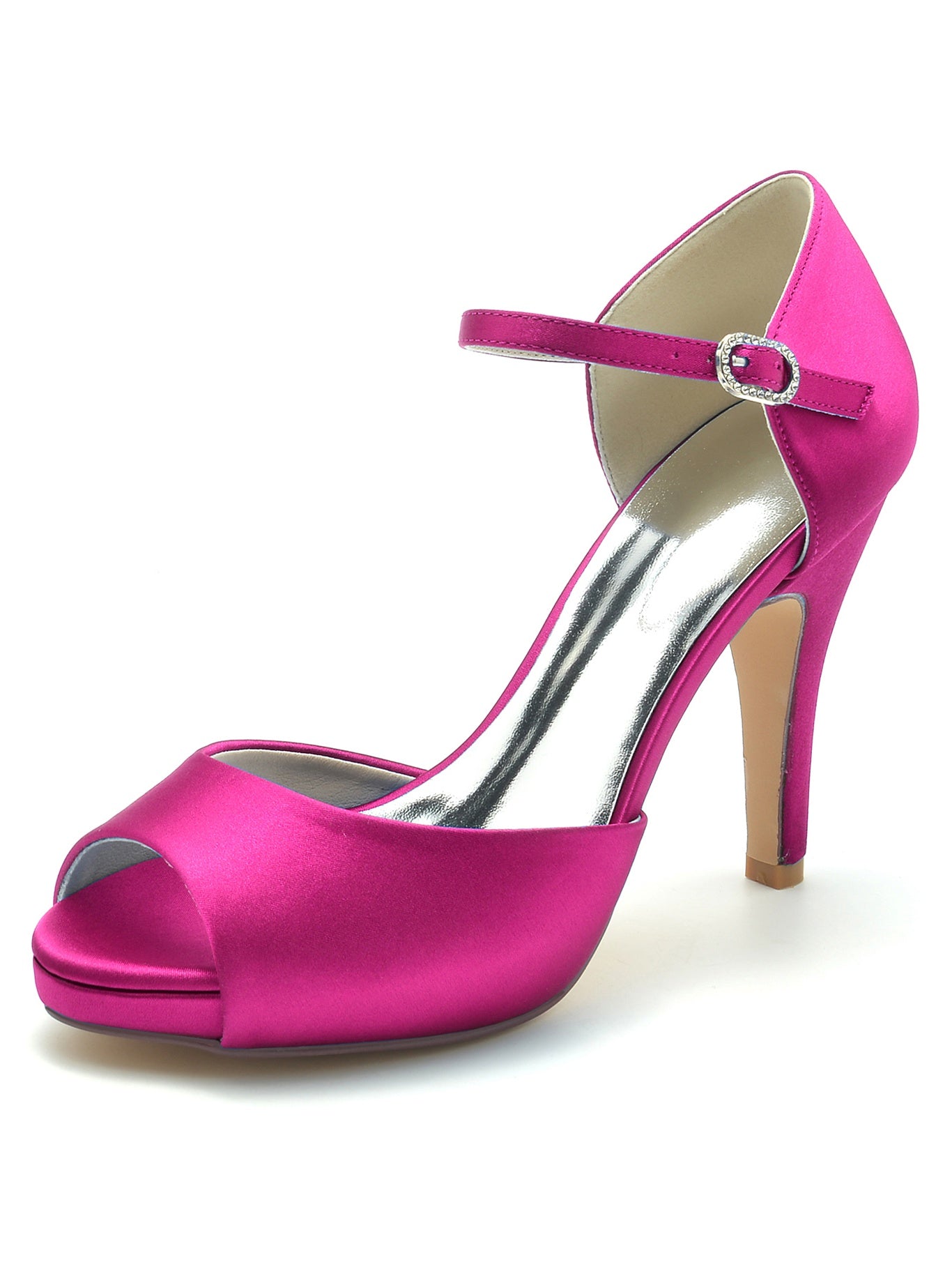 Bridesmaid's Open Toe High Heel Wedding Shoes for Women