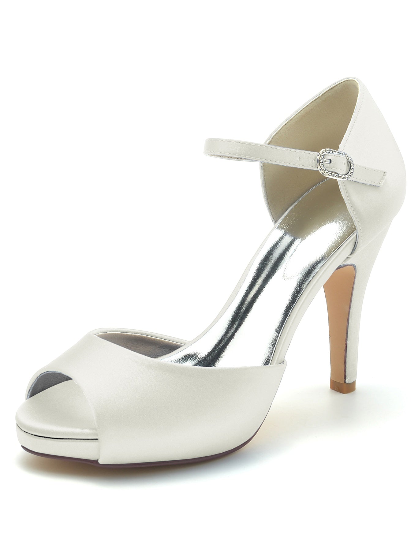 Bridesmaid's Open Toe High Heel Wedding Shoes for Women