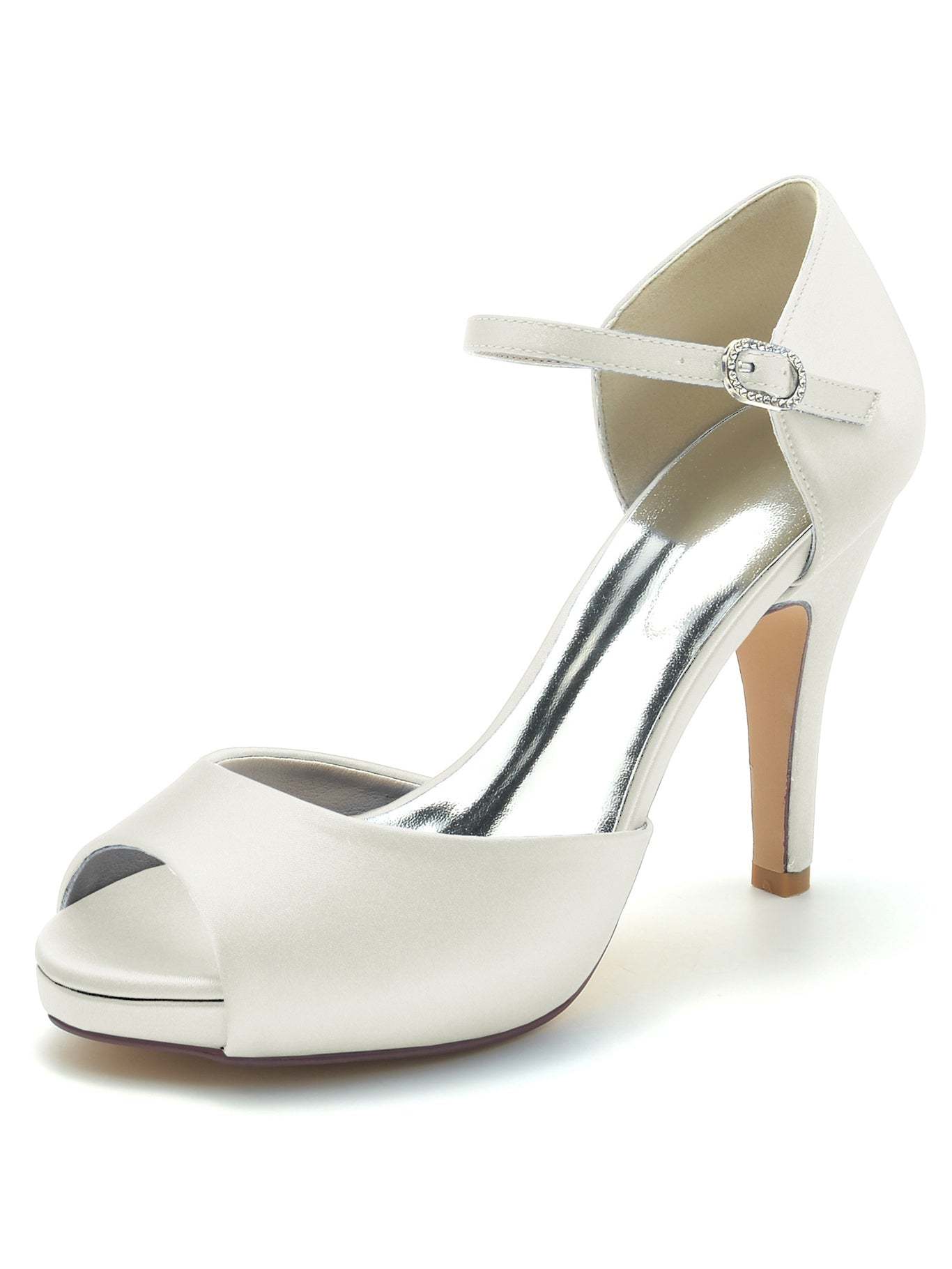 Bridesmaid's Open Toe High Heel Wedding Shoes for Women