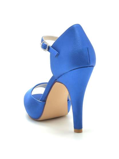 Bridesmaid's Open Toe High Heel Wedding Shoes for Women