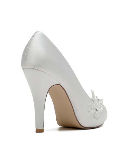 Bridal High Heel Lace Open Toe Shoes for Women