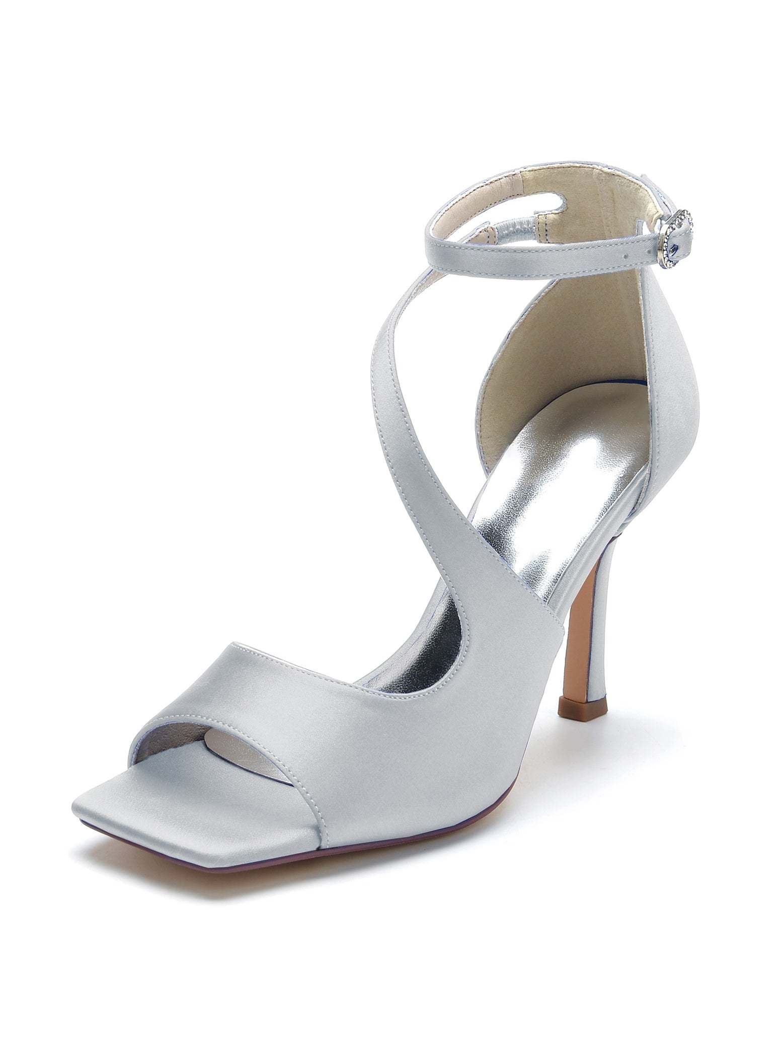 Bridesmaid Wedding Shoes for Women with High Heel and Open Toe