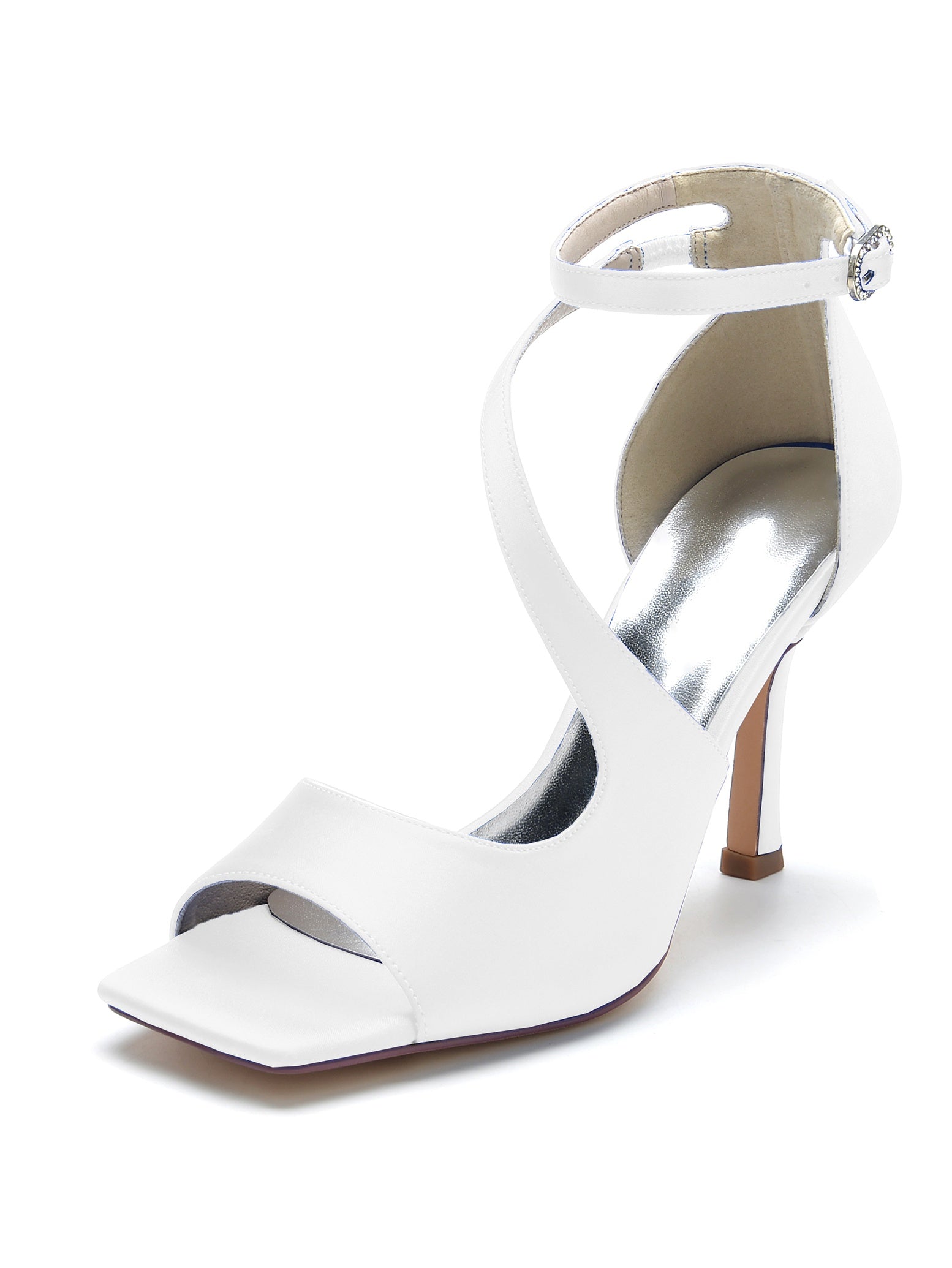 Bridesmaid Wedding Shoes for Women with High Heel and Open Toe