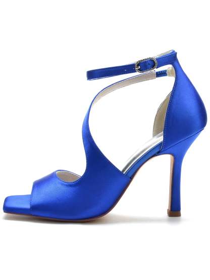 Bridesmaid Wedding Shoes for Women with High Heel and Open Toe