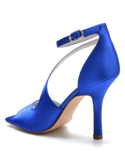 Bridesmaid Wedding Shoes for Women with High Heel and Open Toe