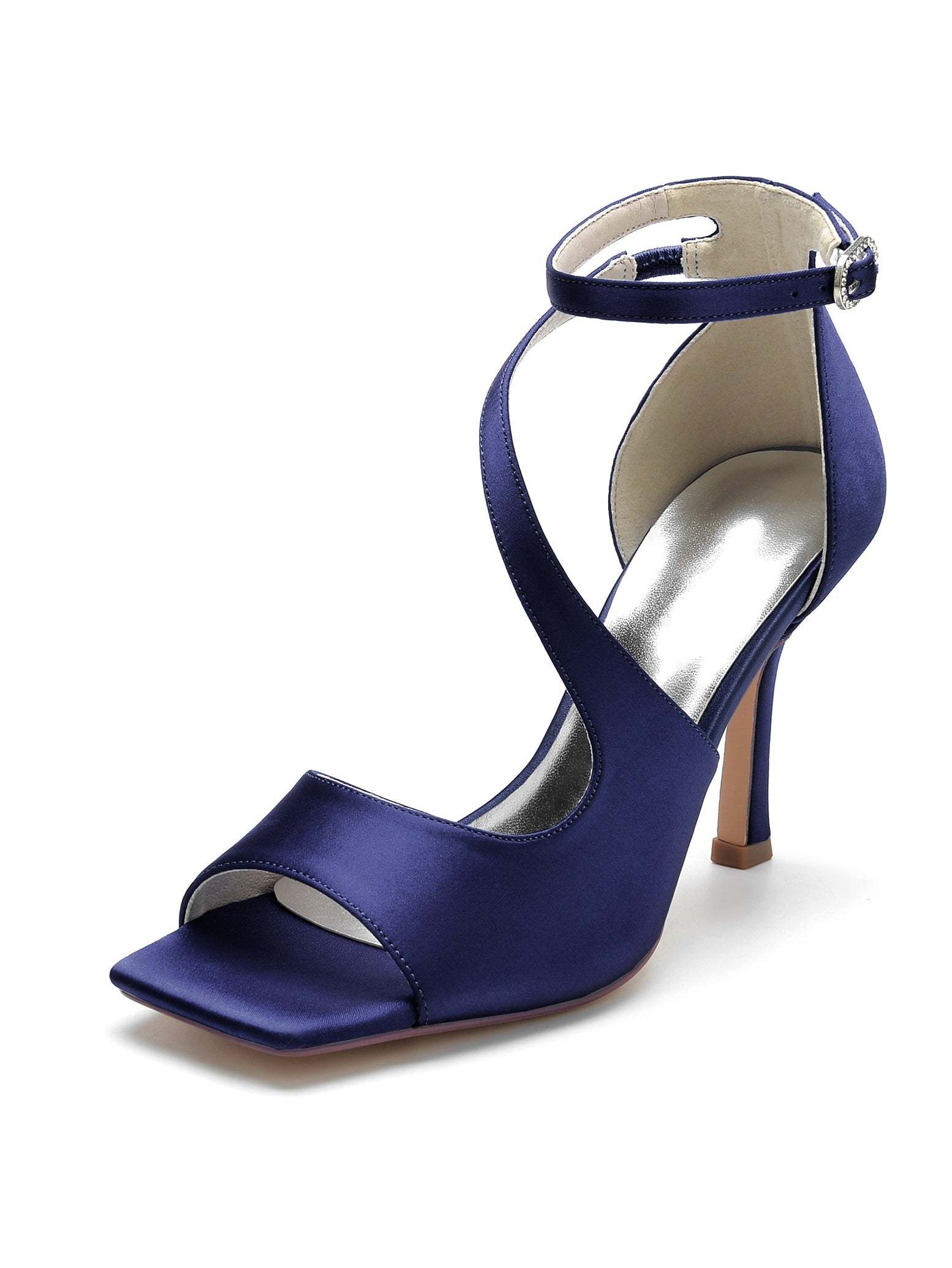 Bridesmaid Wedding Shoes for Women with High Heel and Open Toe