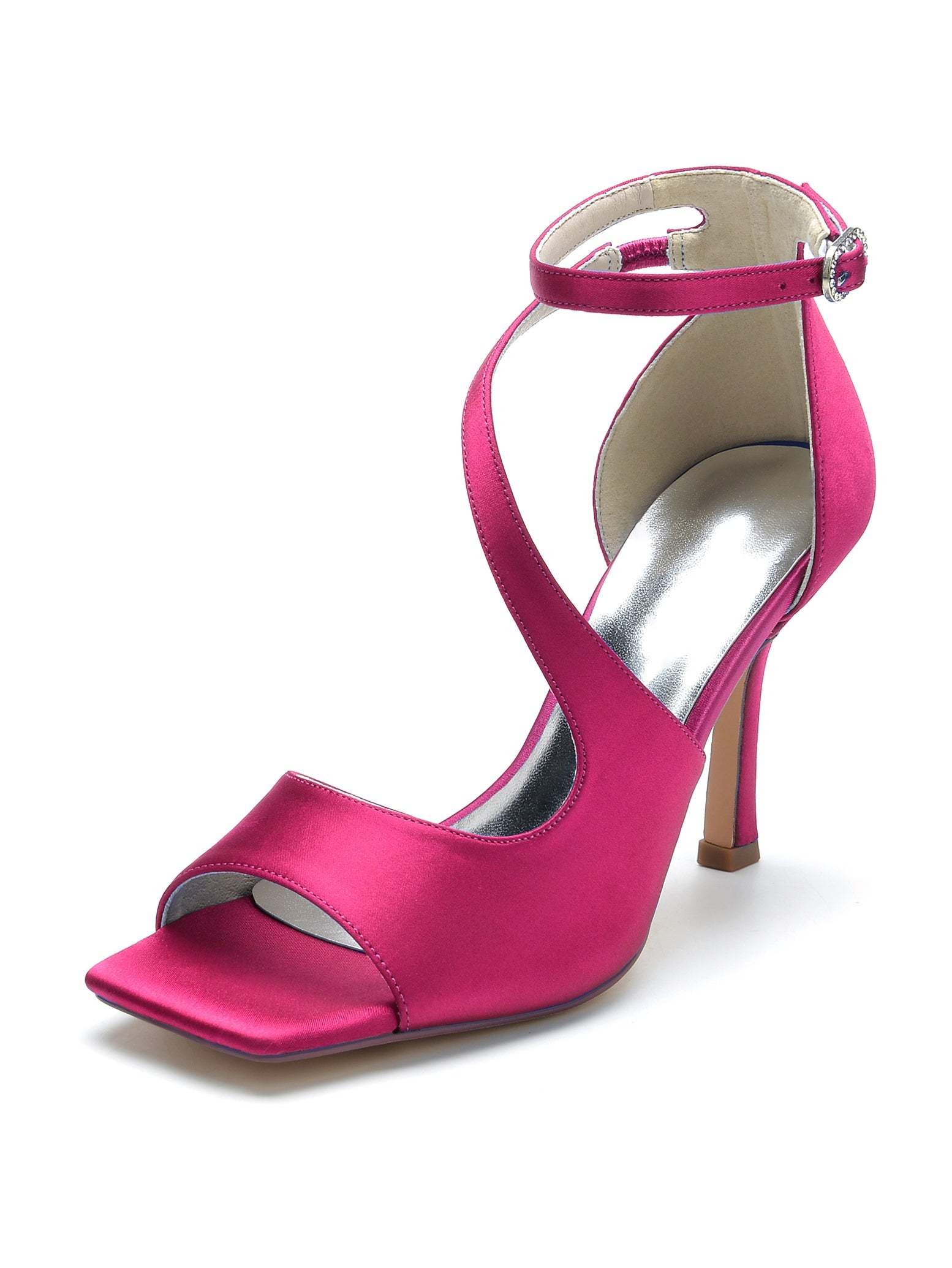 Bridesmaid Wedding Shoes for Women with High Heel and Open Toe