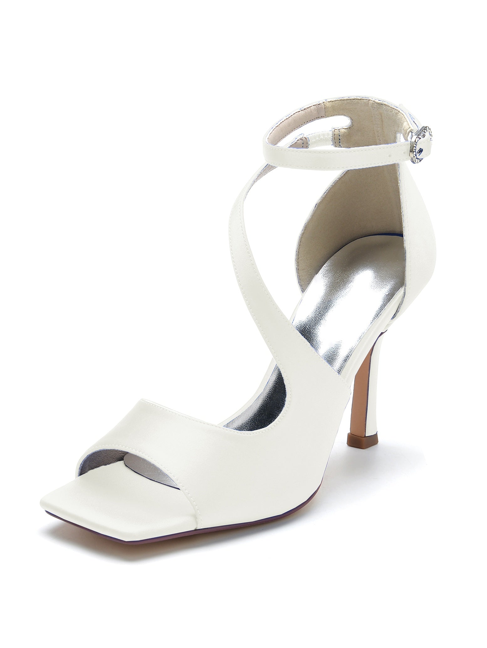 Bridesmaid Wedding Shoes for Women with High Heel and Open Toe