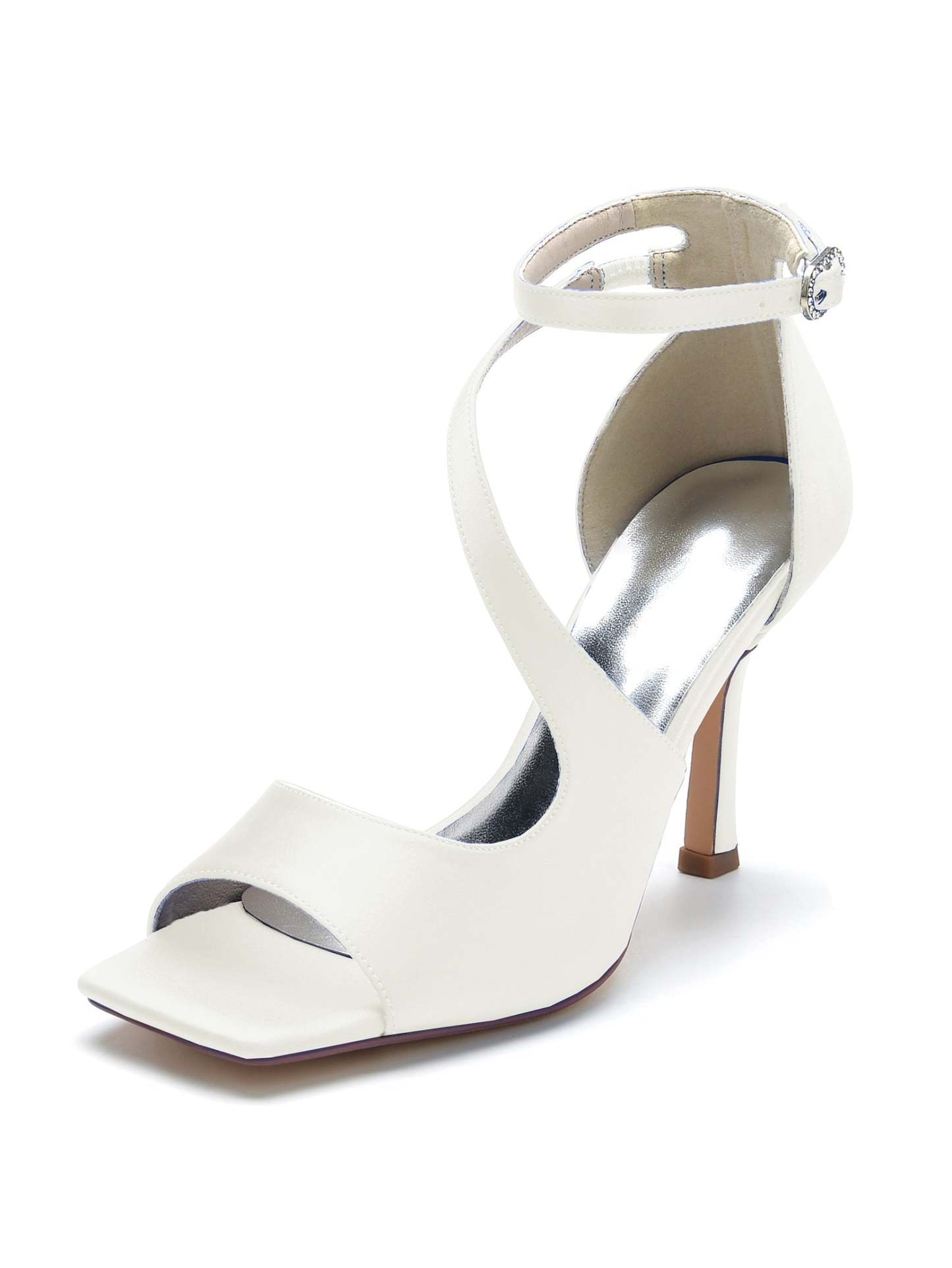 Bridesmaid Wedding Shoes for Women with High Heel and Open Toe