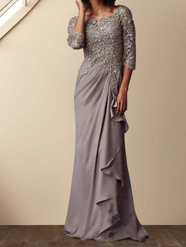 Floor-Length Mother of the Bride Column/Sheath Gown