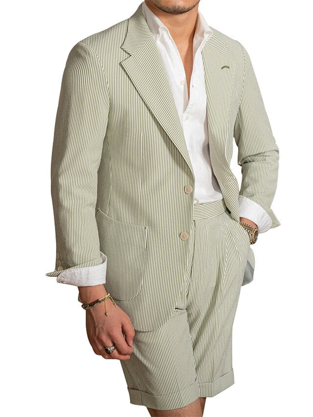 Two-Piece Wedding Suit For Men - Tailored Fit With Single Breasted Two-Button Design