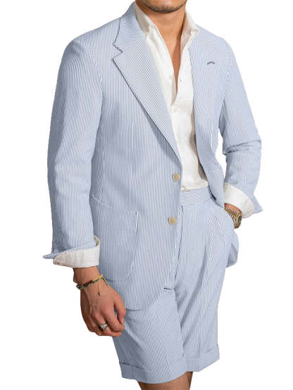 Two-Piece Wedding Suit For Men - Tailored Fit With Single Breasted Two-Button Design