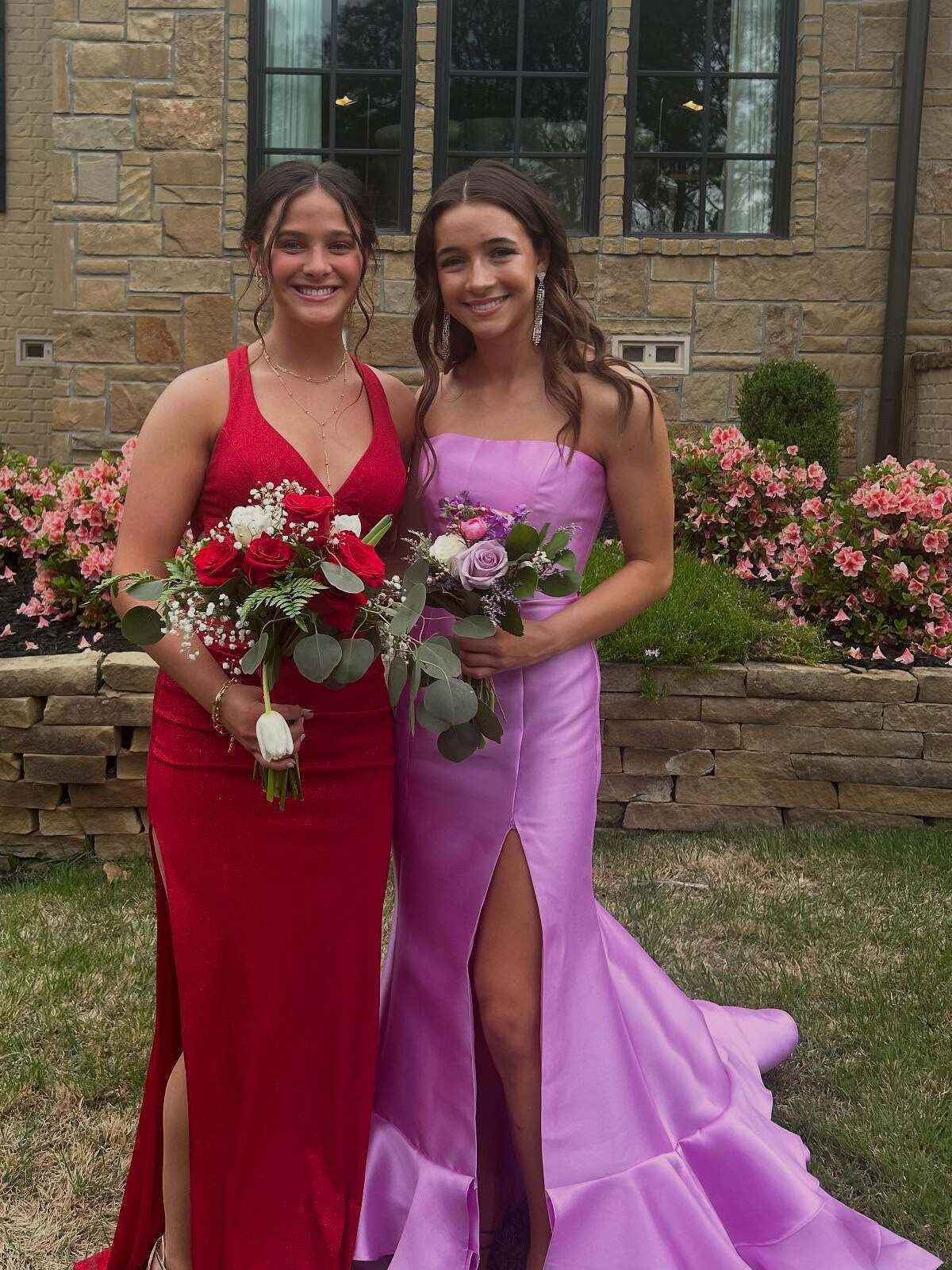 Strapless Mermaid Ruffle Long Prom Dress with Slit