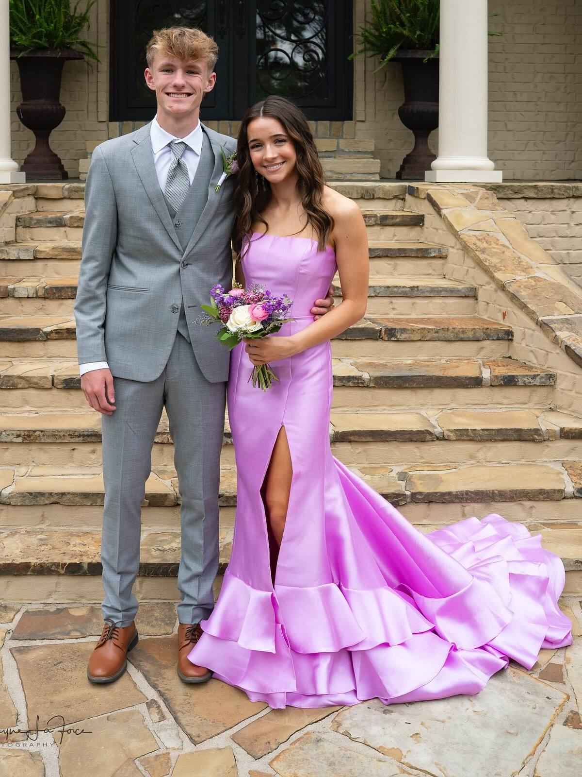 Strapless Mermaid Ruffle Long Prom Dress with Slit