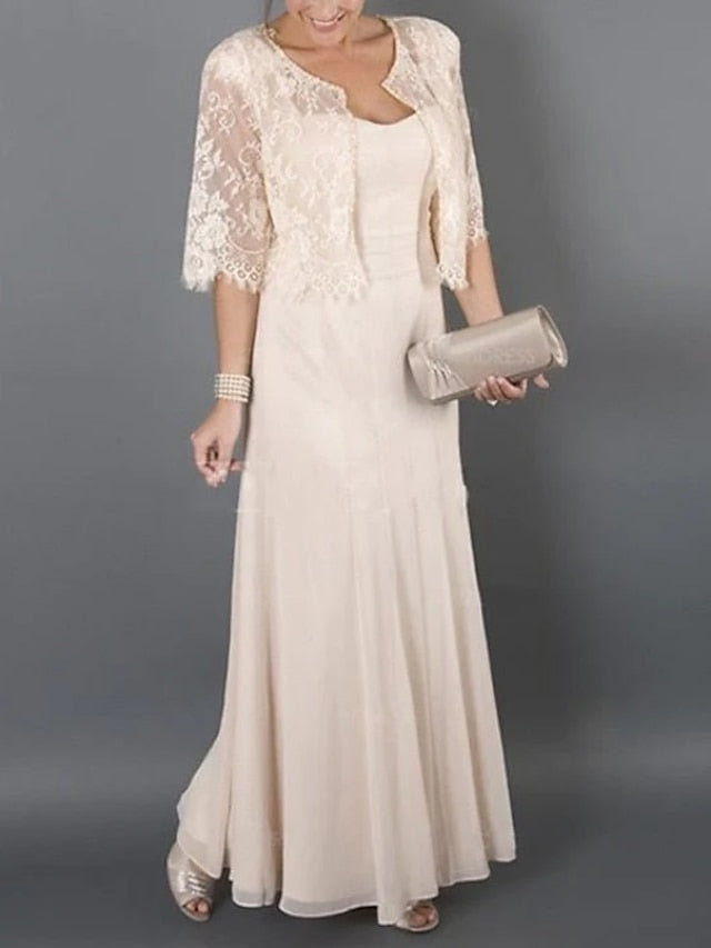 Sleeveless Lace-Pleated A-Line Princess Mother of the Bride Dress