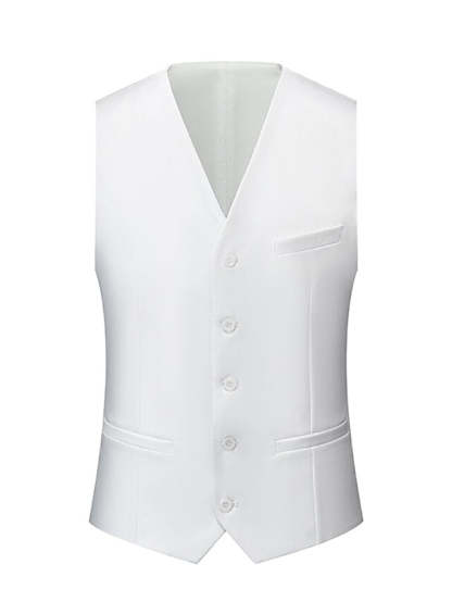 Single-Button Three-Piece Wedding Suit For Men In Standard Fit