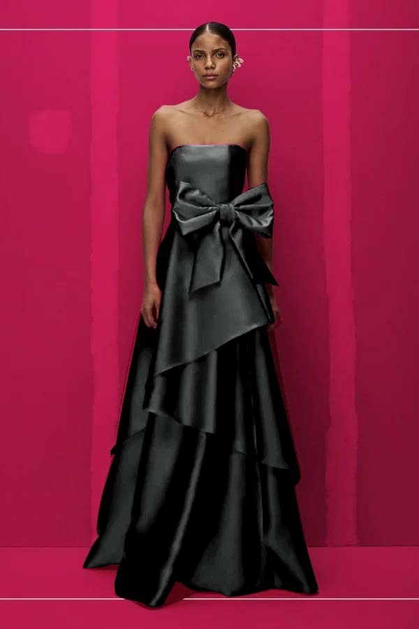 Chic Strapless Sleeveless Long Prom Dress With Pleated Bowknot