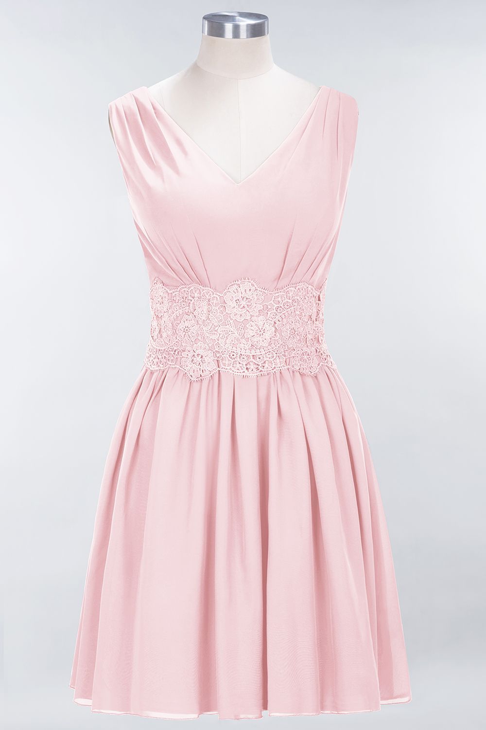 BMbridal Pretty V-Neck Short Sleeveless Lace Bridesmaid Dresses Online-BMbridal