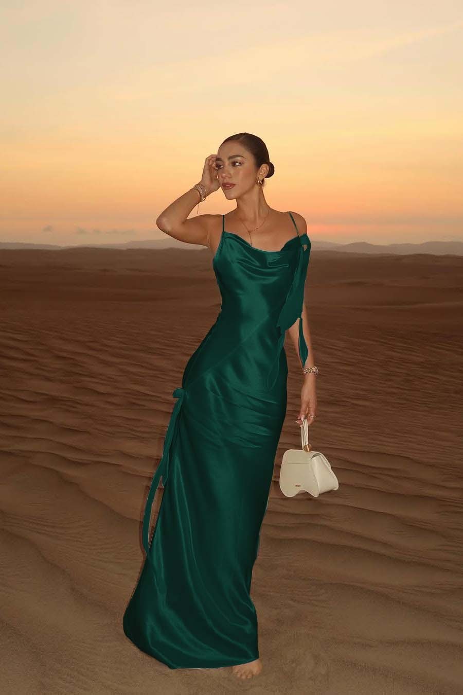 Spaghetti Strap Backless Sleeveless Long Mermaid Prom Dress With Pleated