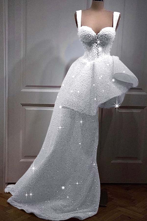 Spaghetti Strap Sweetheart Sleeveless Short Prom Dress With Sequins