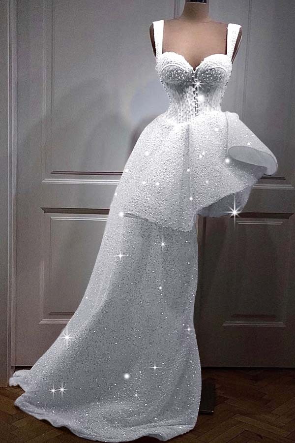 Spaghetti Strap Sweetheart Sleeveless Short Prom Dress With Sequins