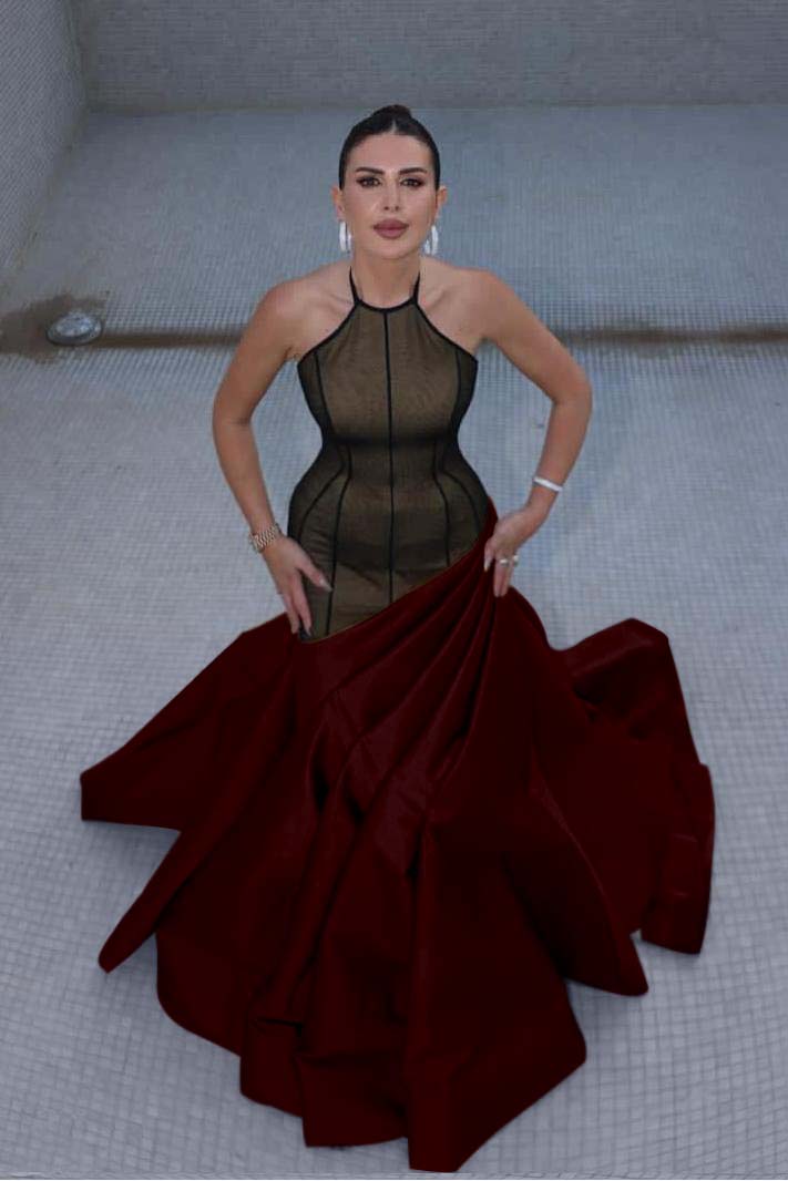 Stunning Halter Sleeveless Long Mermaid Prom Dress With Pleated