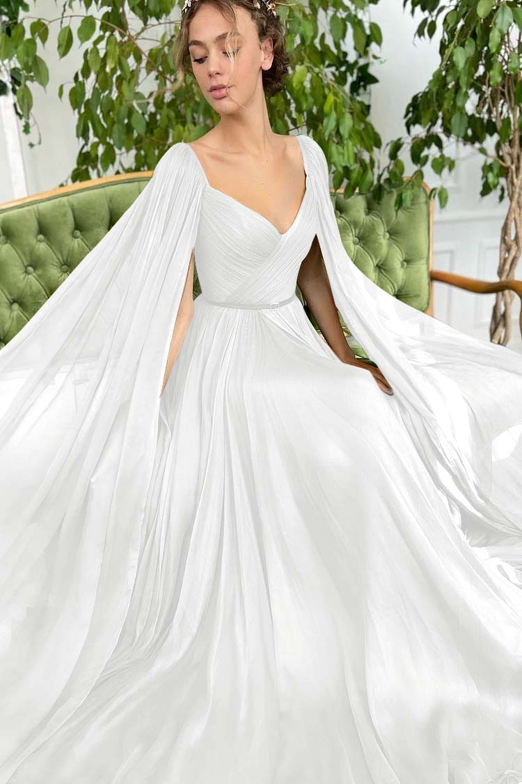 Elegant Green Long Sleeves Formal Belt Prom Dress Tulle With Split