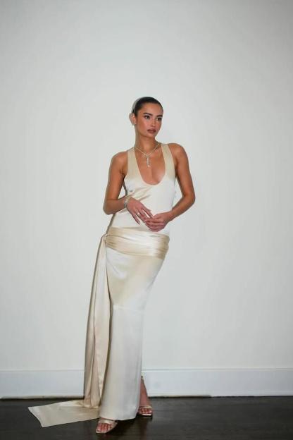 Straps Sleeveless Long Mermaid Prom Dress With Pleated Ruffles