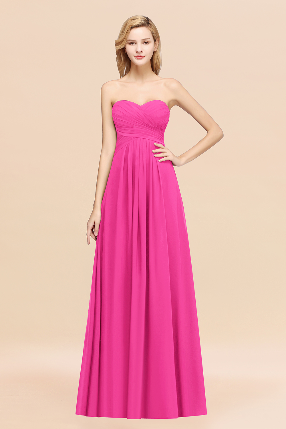 BMbridal Vintage Sweetheart Long Grape Affordable Bridesmaid Dresses Online-BMbridal