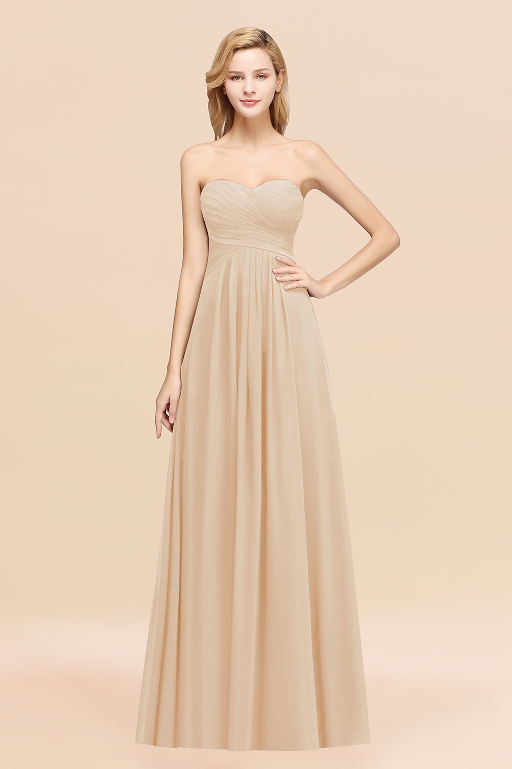 BMbridal Vintage Sweetheart Long Grape Affordable Bridesmaid Dresses Online-BMbridal