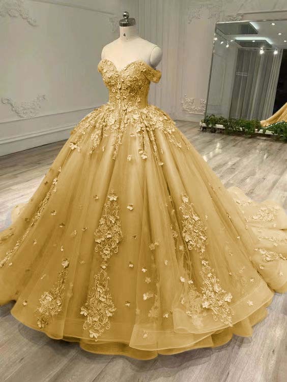Tulle Sleeveless Off the Shoulder Long Prom Dress With Appliques