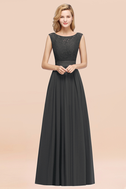 BMbridal Vintage Sleeveless Lace Bridesmaid Dresses Affordable Chiffon Wedding Party Dress Online-BMbridal
