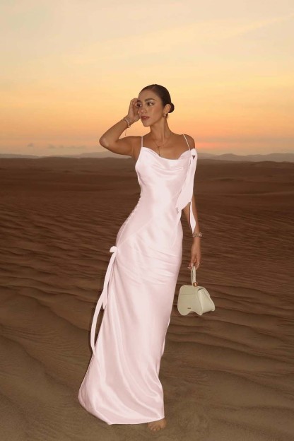 Spaghetti Strap Backless Sleeveless Long Mermaid Prom Dress With Pleated