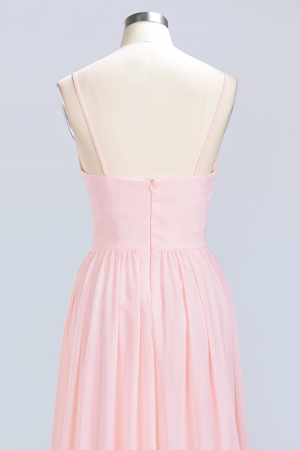 BMbridal Chiffon Spaghetti-Straps Sleeveless Affordable Bridesmaid Dress Online-BMbridal