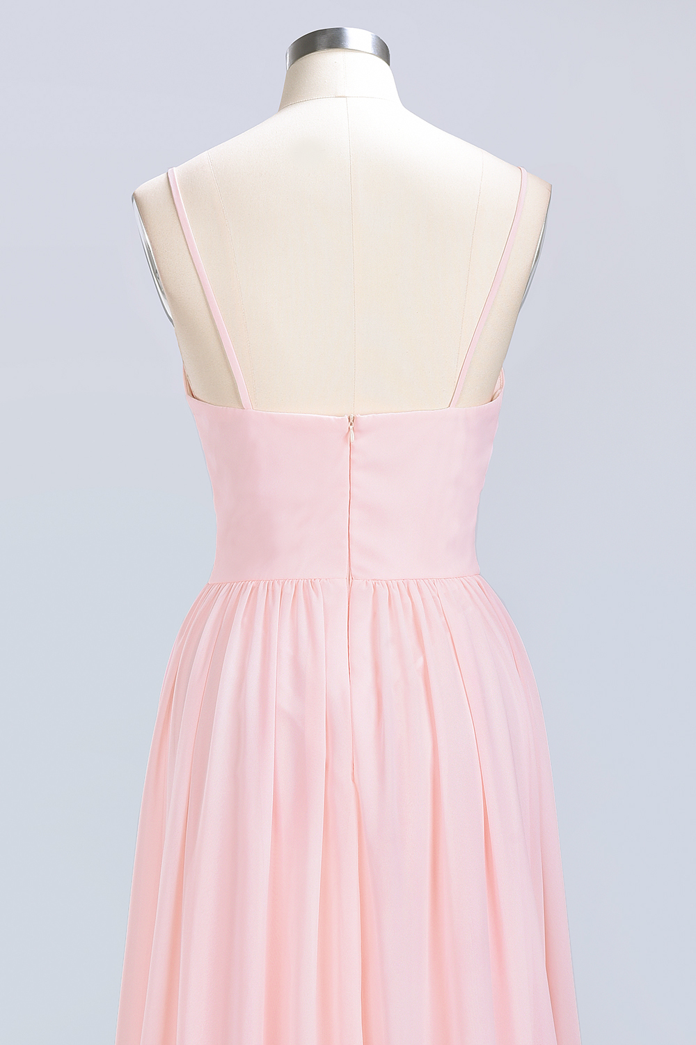 BMbridal Chiffon Spaghetti-Straps Sleeveless Affordable Bridesmaid Dress Online-BMbridal