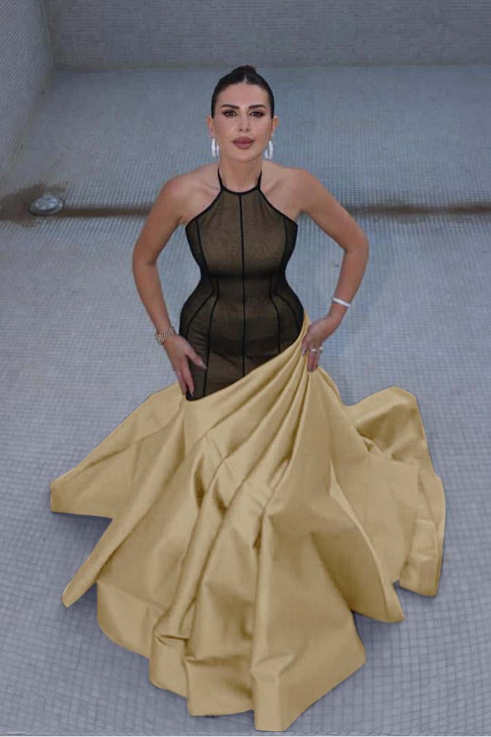 Stunning Halter Sleeveless Long Mermaid Prom Dress With Pleated