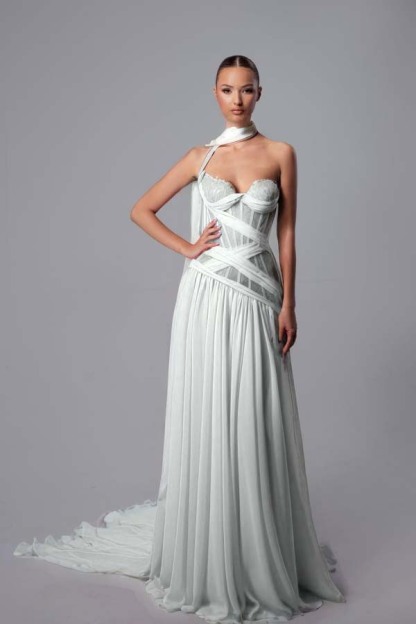 Strapless Sweetheart Sleeveless Long Prom Dress With Pleated