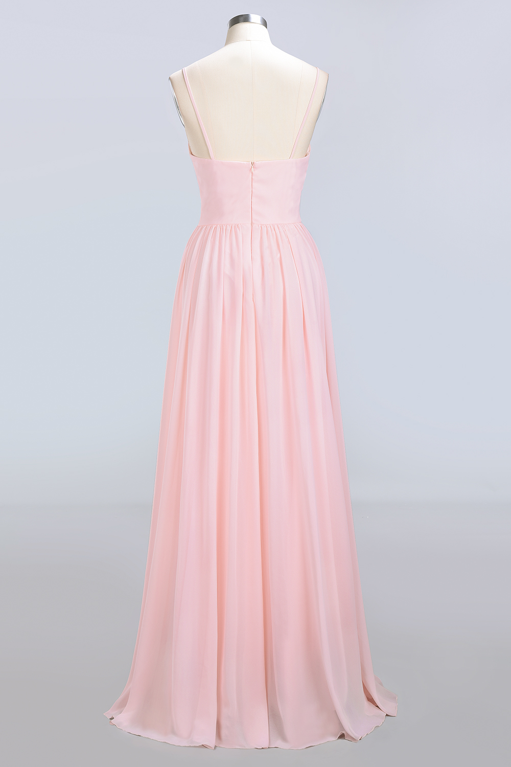 BMbridal Chiffon Spaghetti-Straps Sleeveless Affordable Bridesmaid Dress Online-BMbridal