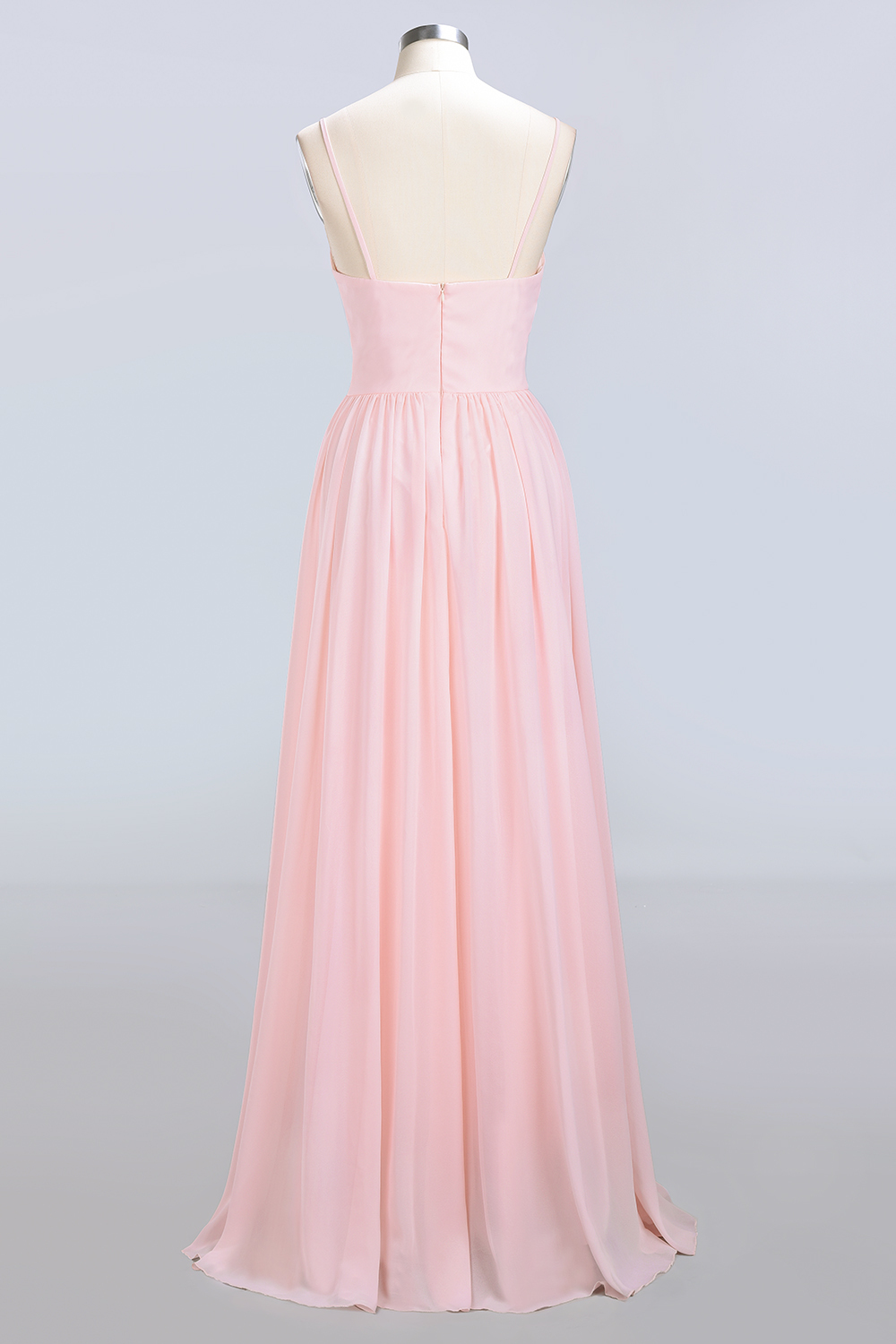 BMbridal Chiffon Spaghetti-Straps Sleeveless Affordable Bridesmaid Dress Online-BMbridal