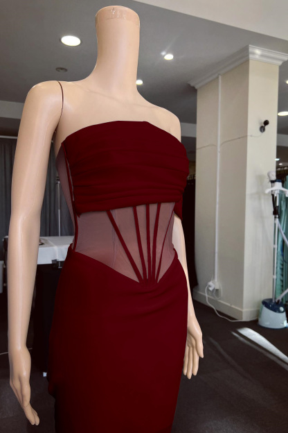 White Off the Shoulder Strapless Mermaid Prom Dress With Pleated