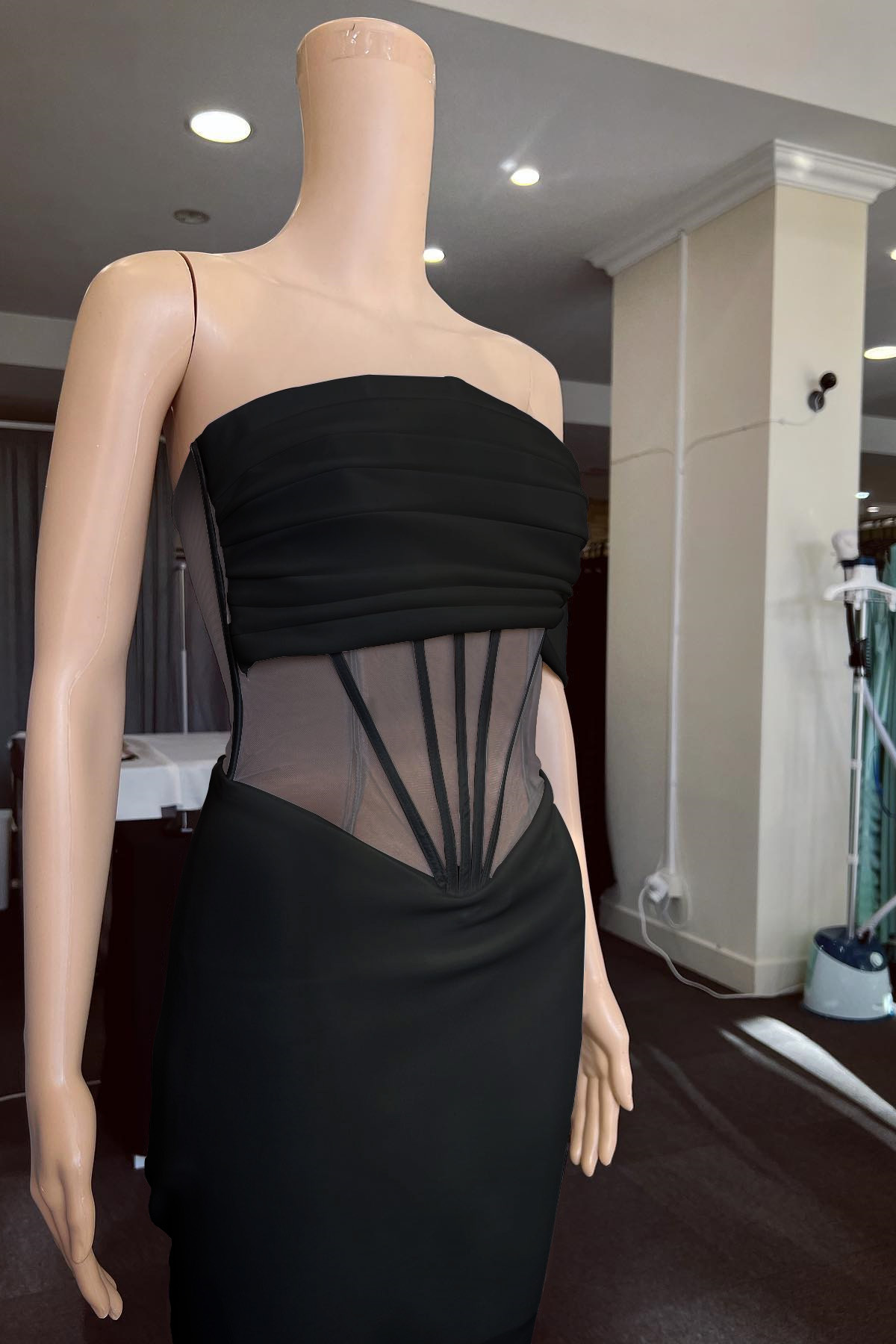 White Off the Shoulder Strapless Mermaid Prom Dress With Pleated