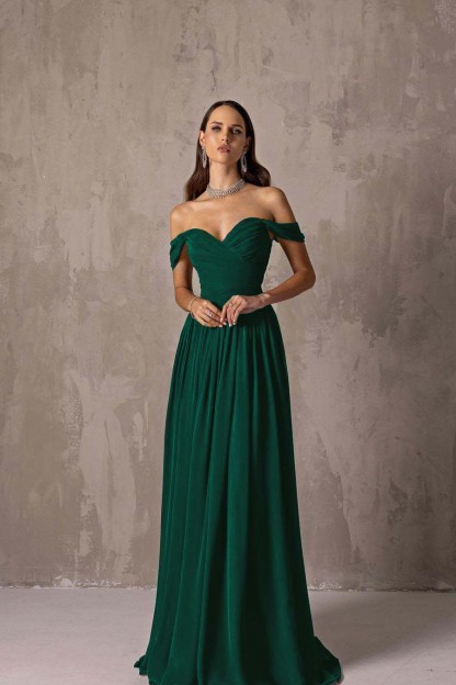 Off the Shoulder Strapless Sleeveless Long Prom Dress With Ruffles