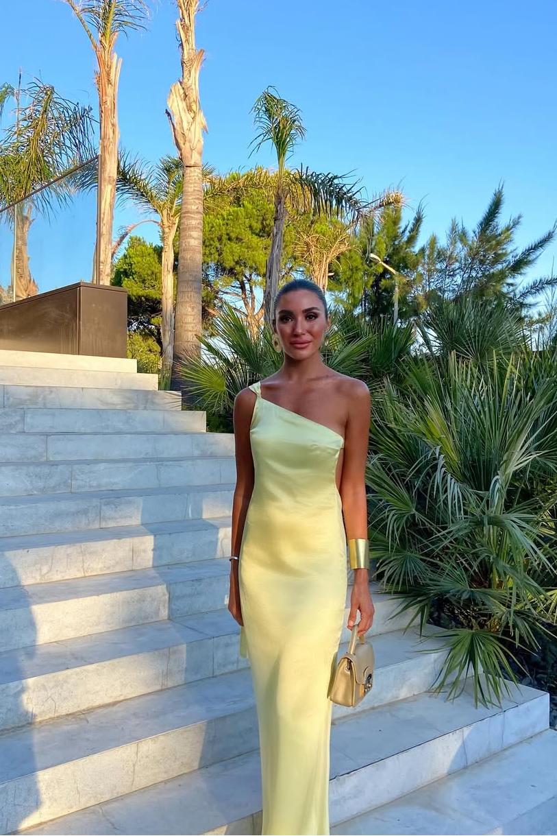 One Shoulder Backless Sleeveless Long Prom Dress With Pleated