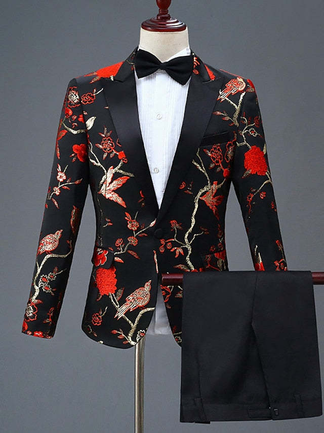 Single-Button Tailored Men's Suit For Homecoming And Parties Two-Piece Set